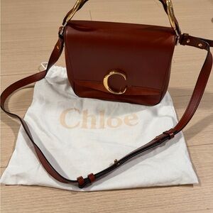 Chloe C Crossbody Bag with Gold Accents